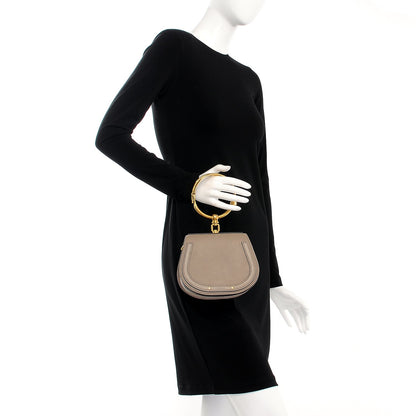 Chloe Calfskin Suede Small Nile Bracelet Bag Motty Grey 3 of 8