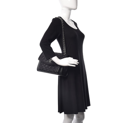 Chanel Lambskin Quilted Large Geometric Flap Black 2 of 11