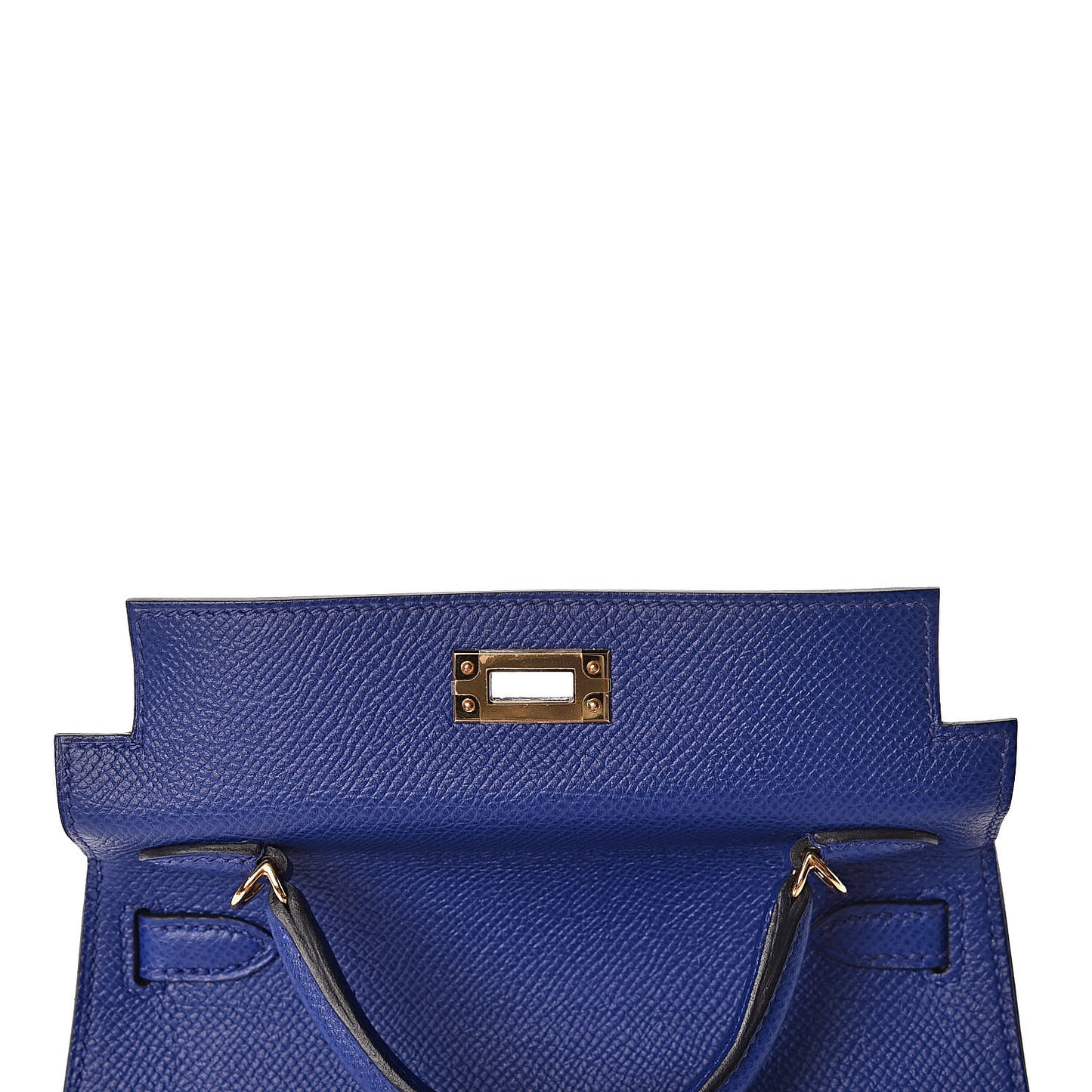 Epsom Mini Kelly Sellier 20 Bleu Electrique
