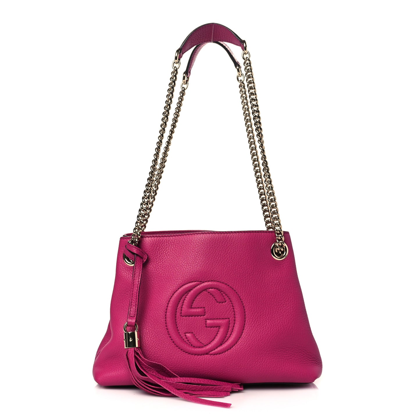 Cellarius Calfskin Small Soho Chain Shoulder Bag Bright Bouganville