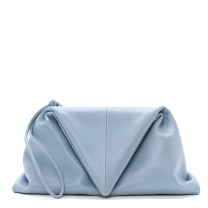 Bottega Veneta Lambskin BV Trine Clutch Ice 1 of 10