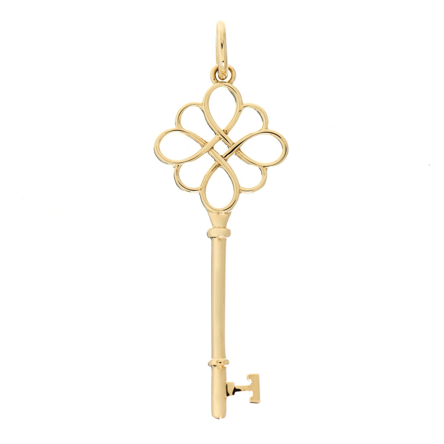 18K Yellow Gold Knot Key Pendant