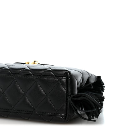 Chanel Lambskin Fringe Nano Kelly Shopper Black 10 of 11