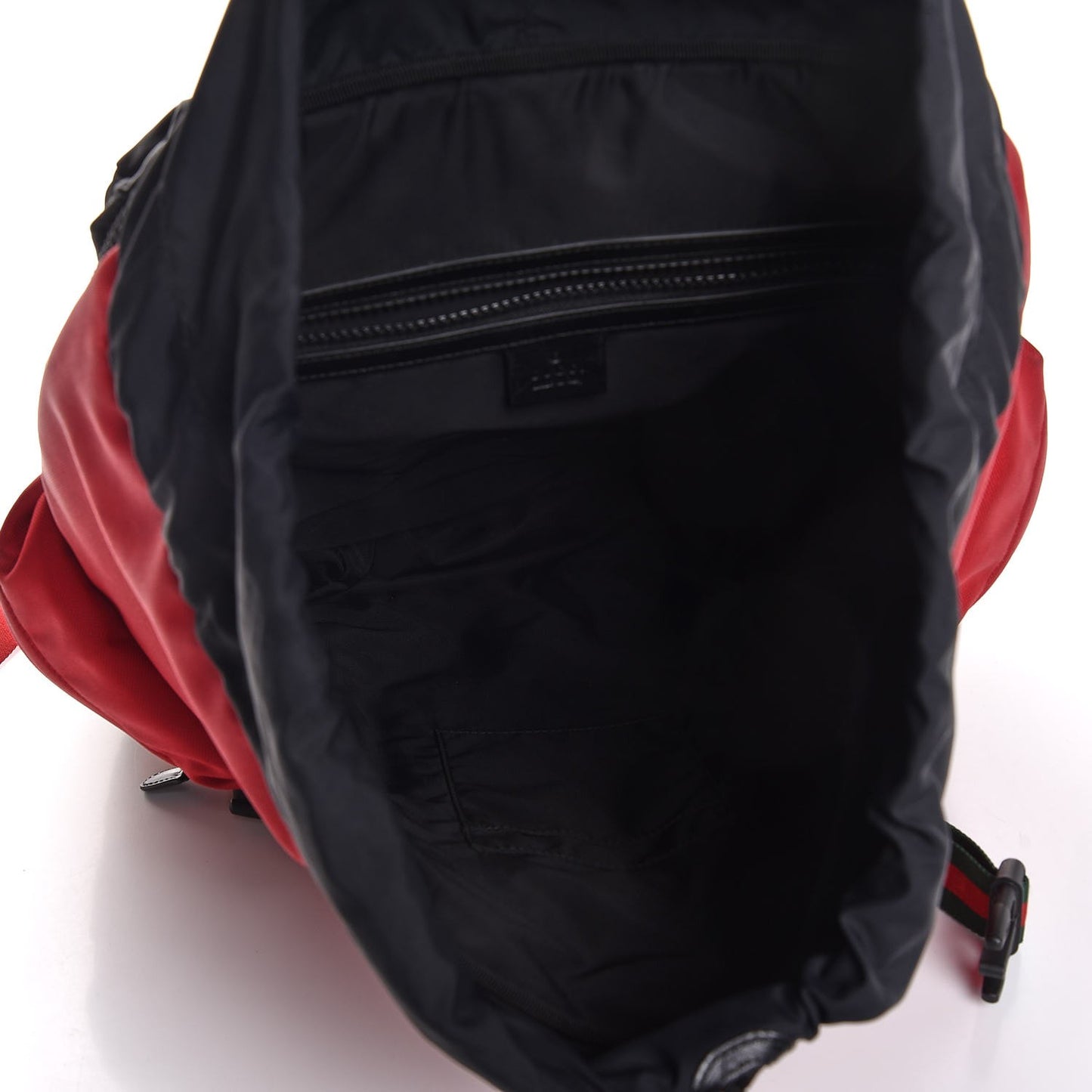 Nylon L'Aveugle Par Amour Embroidered Double Buckle Backpack Red