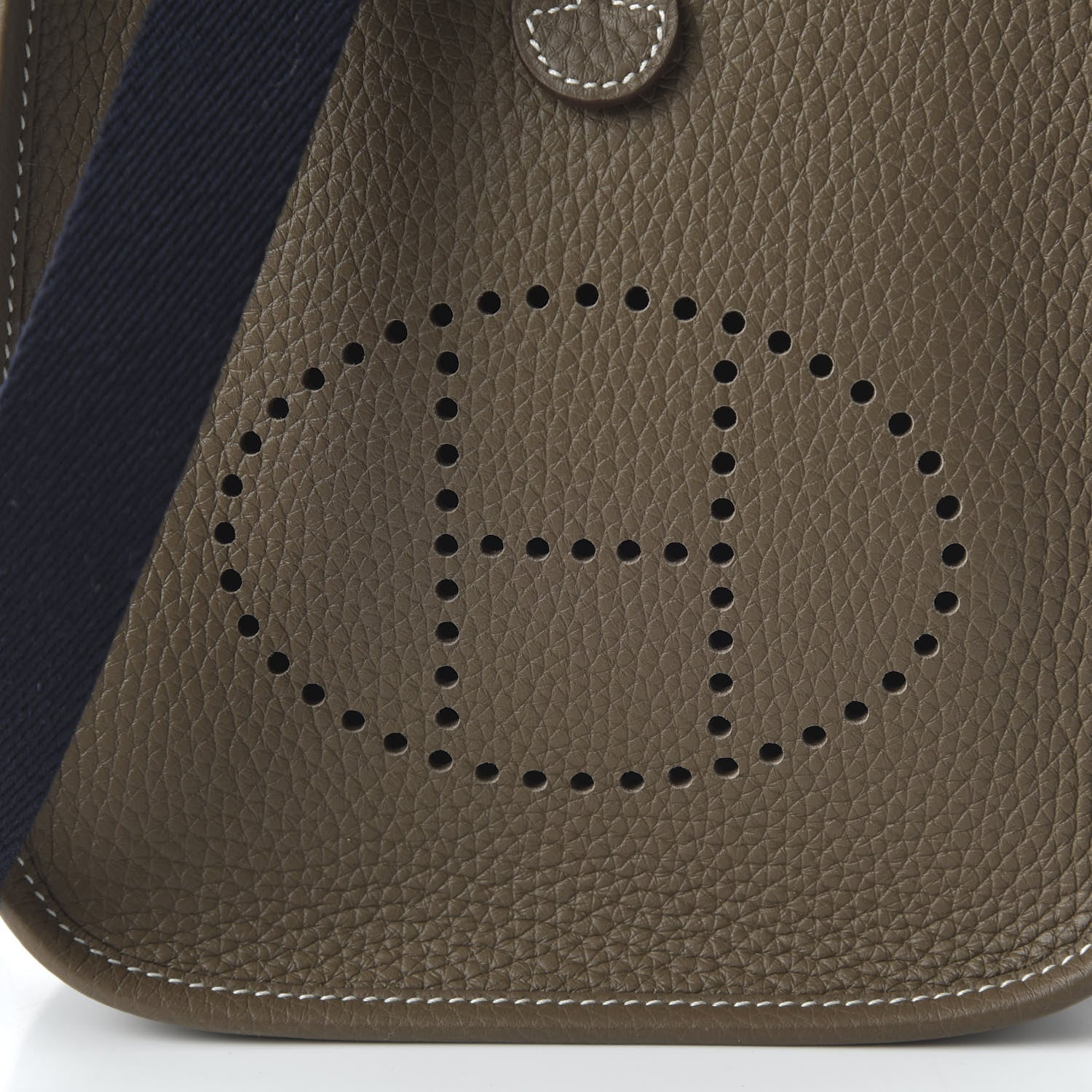 Hermes Taurillon Clemence Amazone Evelyne TPM Etoupe Bleu Indigo 9 of 10