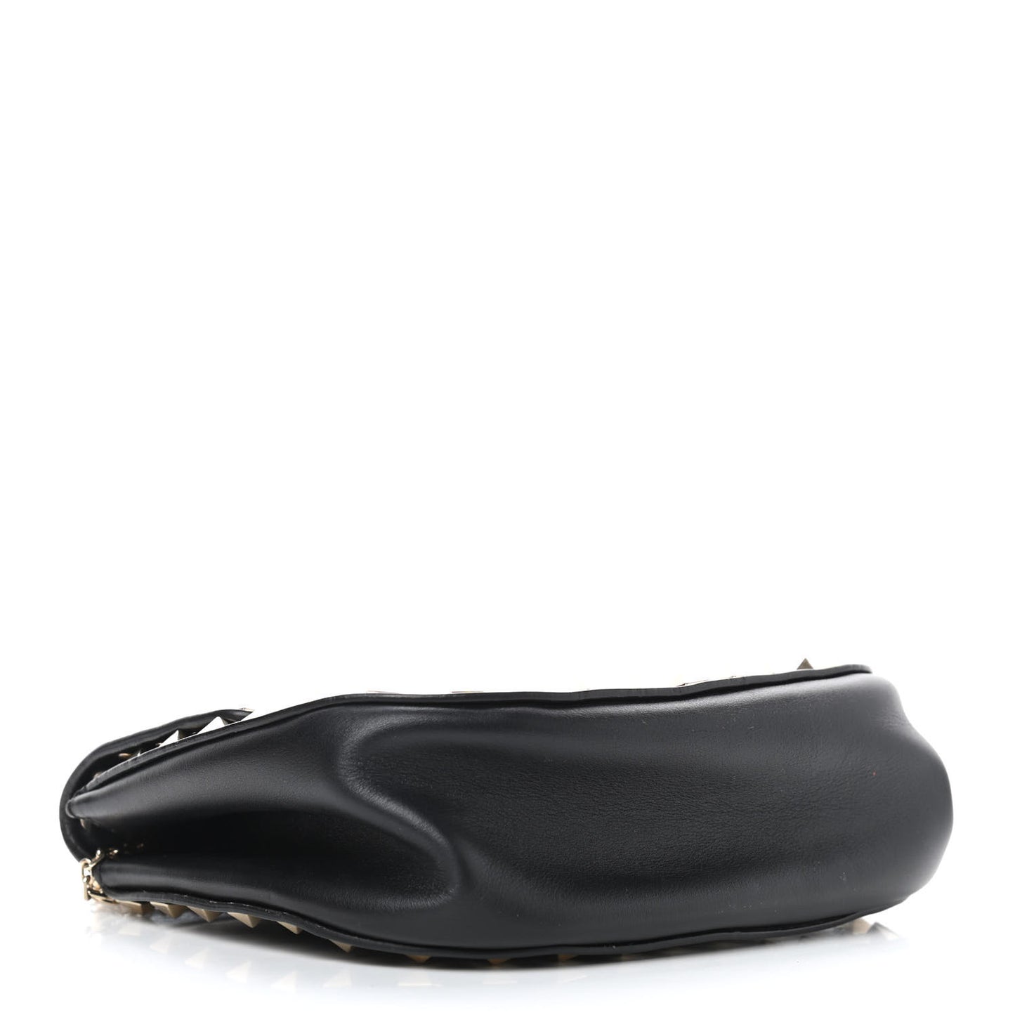 Vitello Mini Rockstud Crossbody Saddle Bag Black