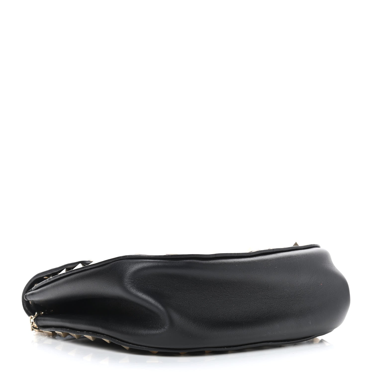 Valentino Garavani Vitello Mini Rockstud Crossbody Saddle Bag Black 3 of 7