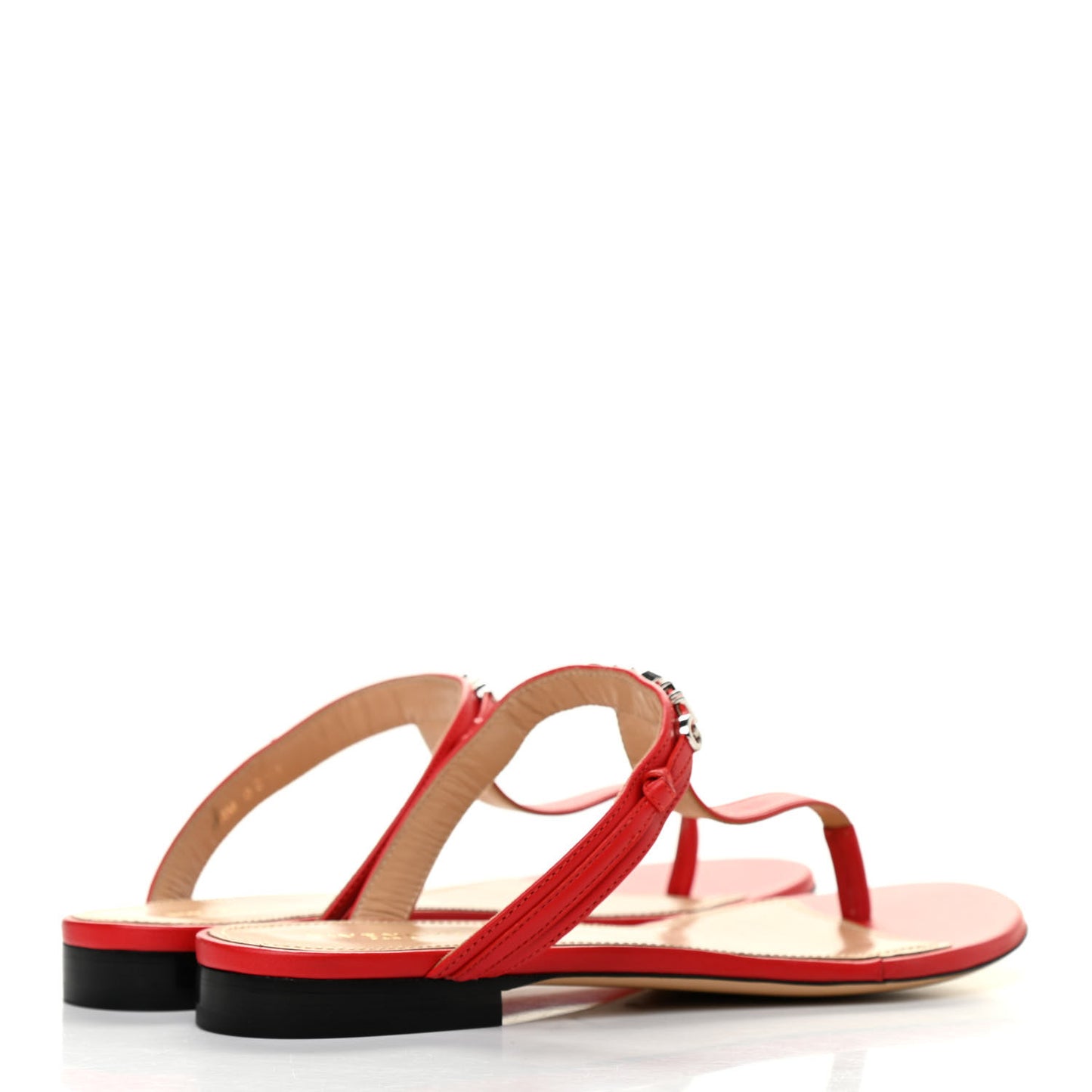 Calfksin Elba Thong Sandals 36 Red