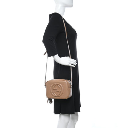 Gucci Pebbled Calfskin Small Soho Disco Bag Camelia 2 of 11