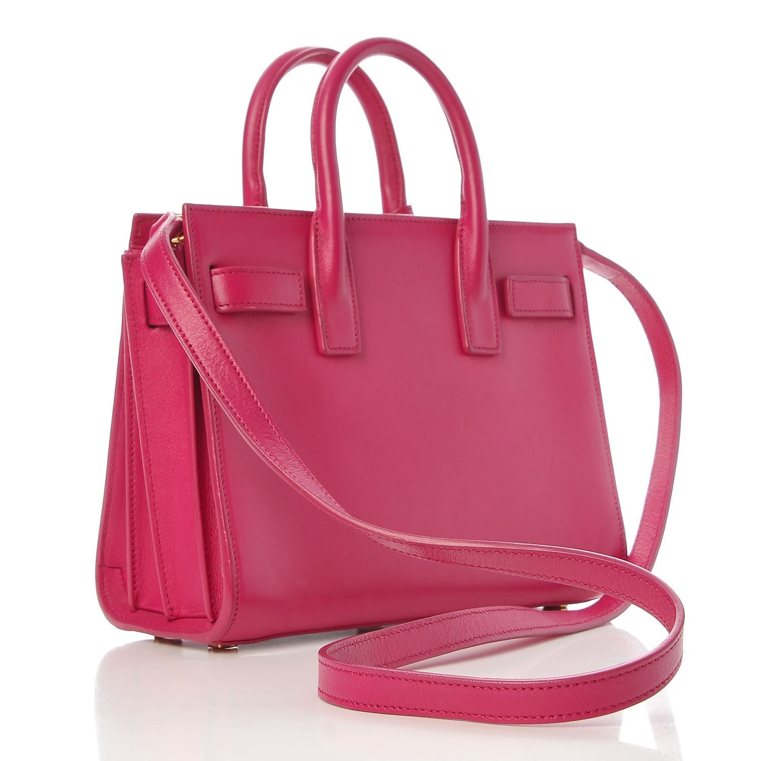 Saint Laurent Calfskin Nano Sac De Jour Lipstick Fuchsia 3 of 6