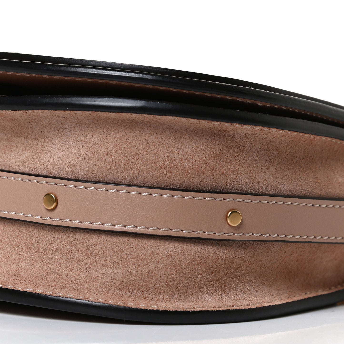 Calfskin Suede Small Nile Bracelet Bag Biscotti Beige