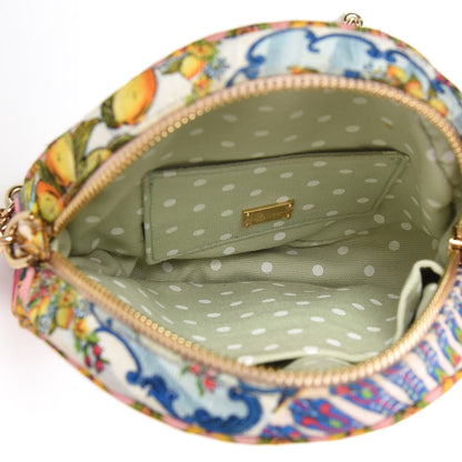 Dolce & Gabbana Brocade Fan Foulard Print Glam Crossbody Multicolor 5 of 8