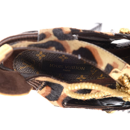 Louis Vuitton Pony Hair Python Leopard Print Spicy Pumps 38.5 10 of 17