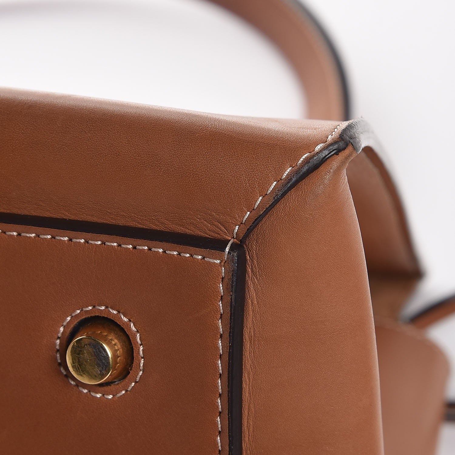 Celine Smooth Calfskin Large Edge Shoulder Bag Camel 21 of 22