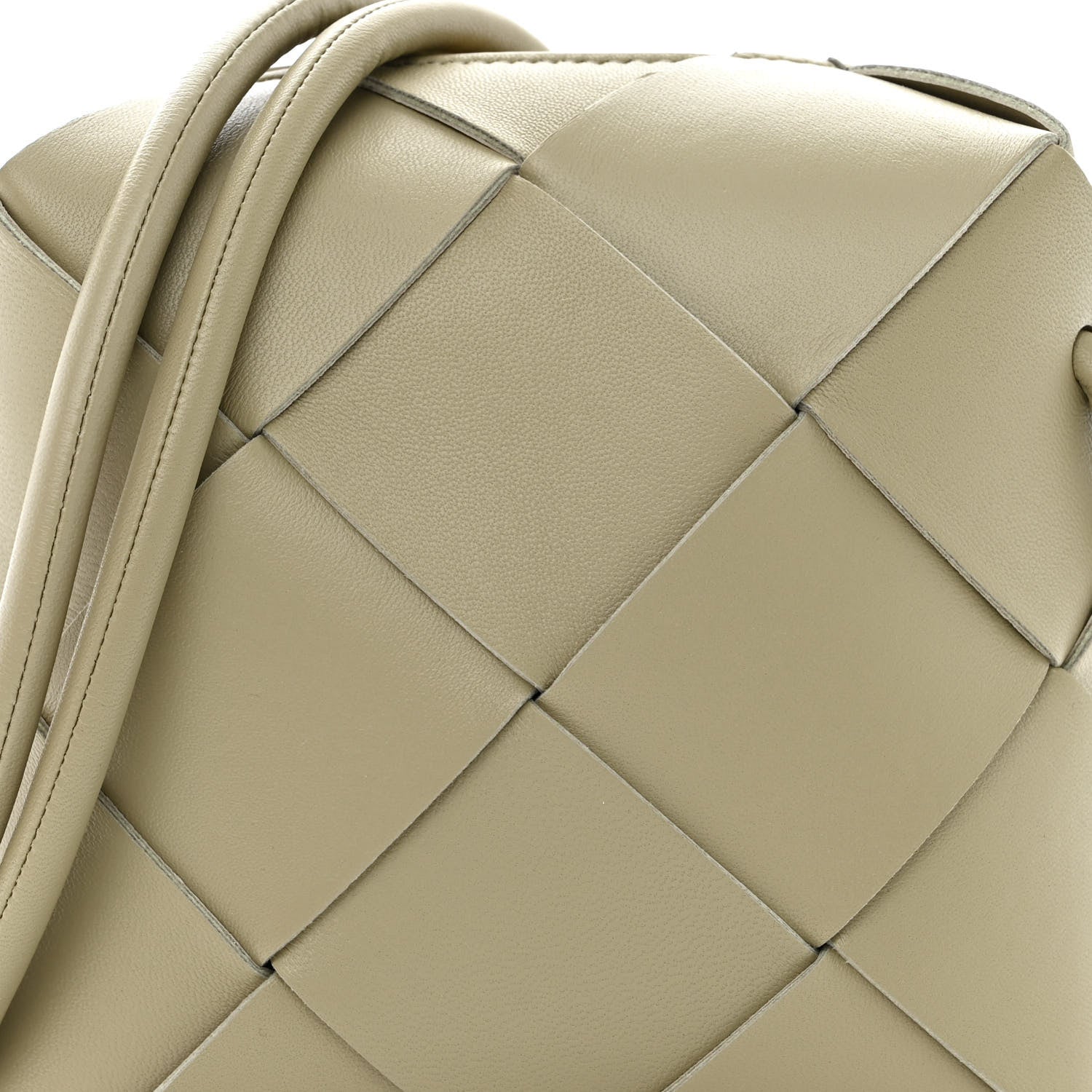 Bottega Veneta Lambskin Maxi Intrecciato Mini Cassette Camera Bag Travertine 7 of 9