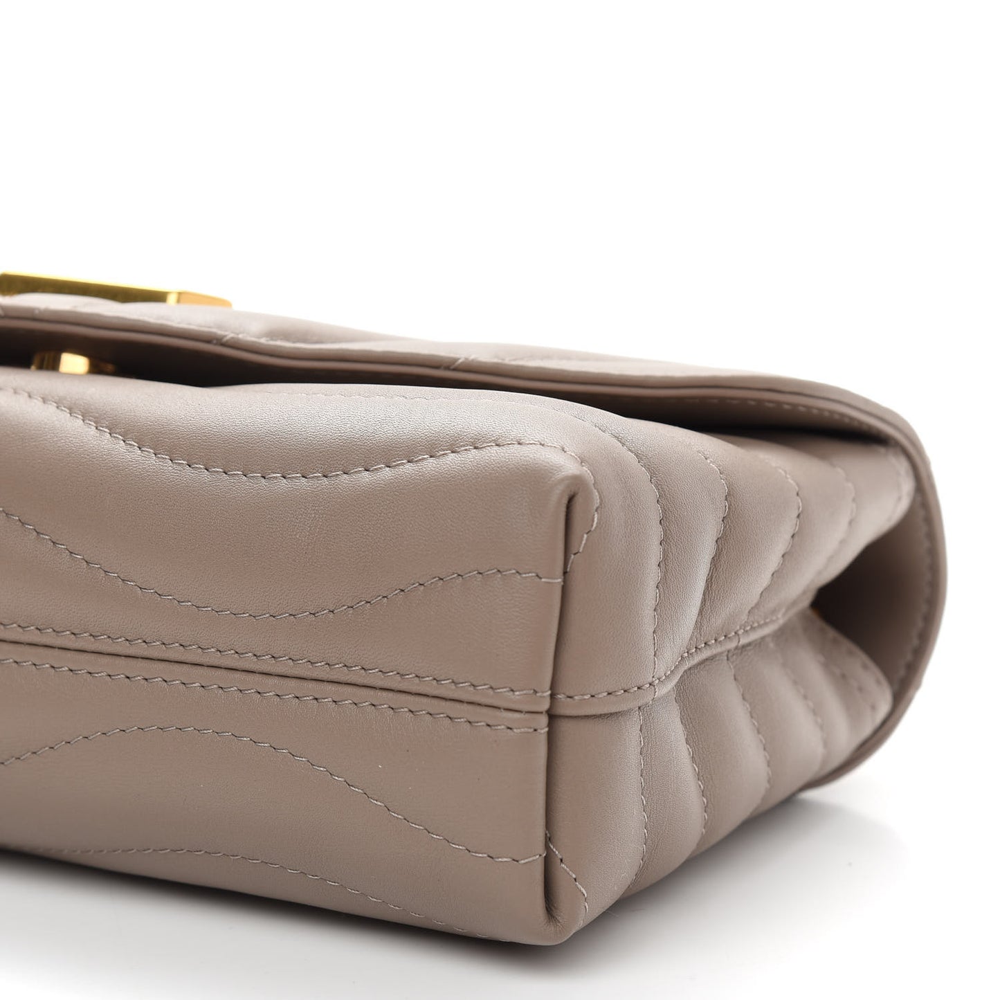 Calfskin LV New Wave Chain Bag Taupe