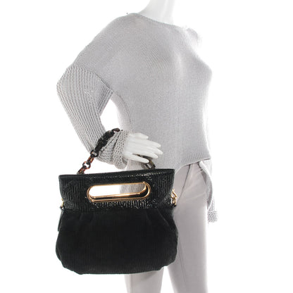Louis Vuitton Suede Monogram Motard Afterdark Clutch Black 2 of 7