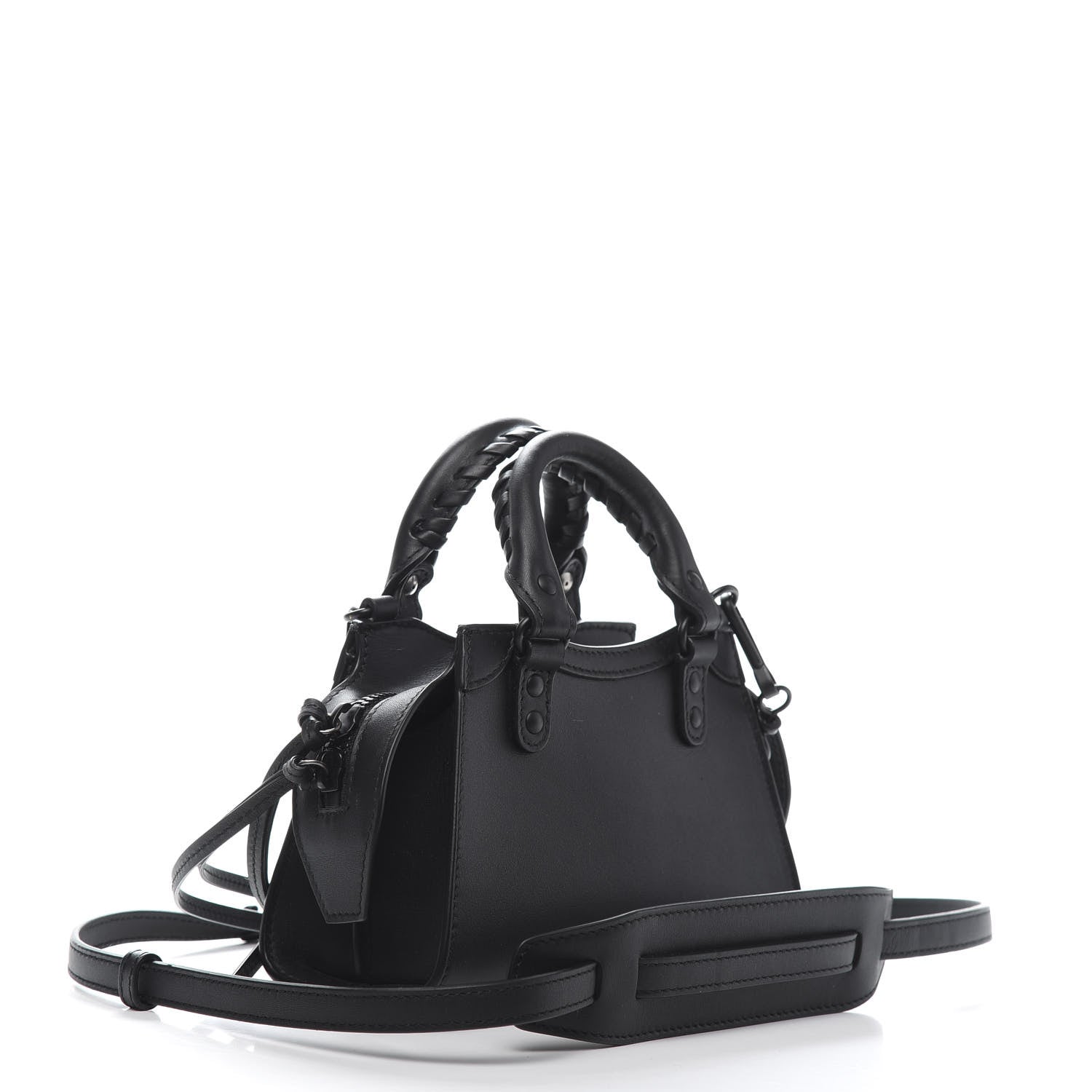 Balenciaga Smooth Calfskin Neo Classic Black Hardware Nano City Crossbody Black 3 of 9