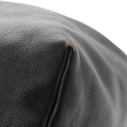 Chanel Grained Calfskin CC Drawstring Bucket Bag Black 7 of 11