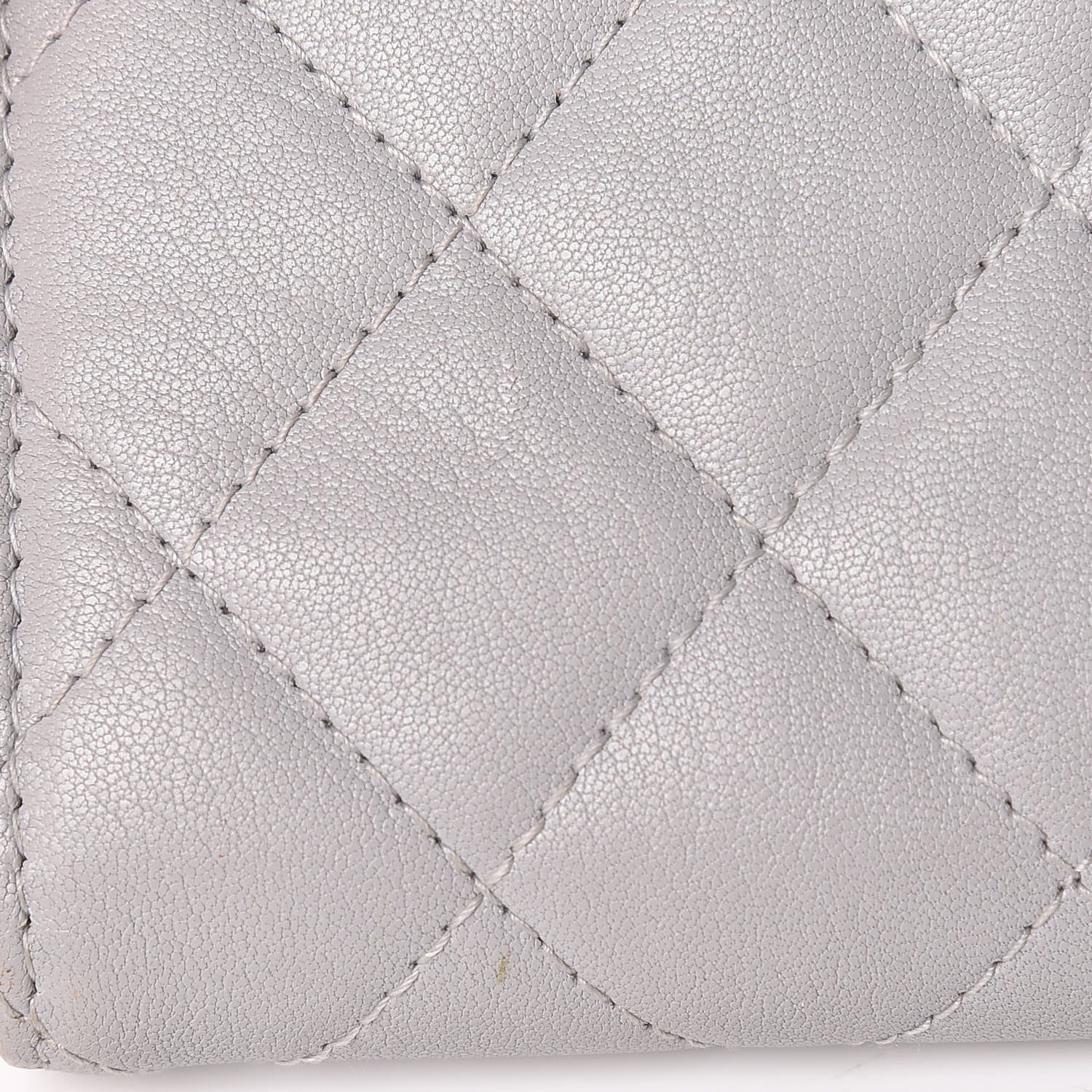 Chanel Lambskin Quilted CC Box Flap Wallet Grey 12 of 23