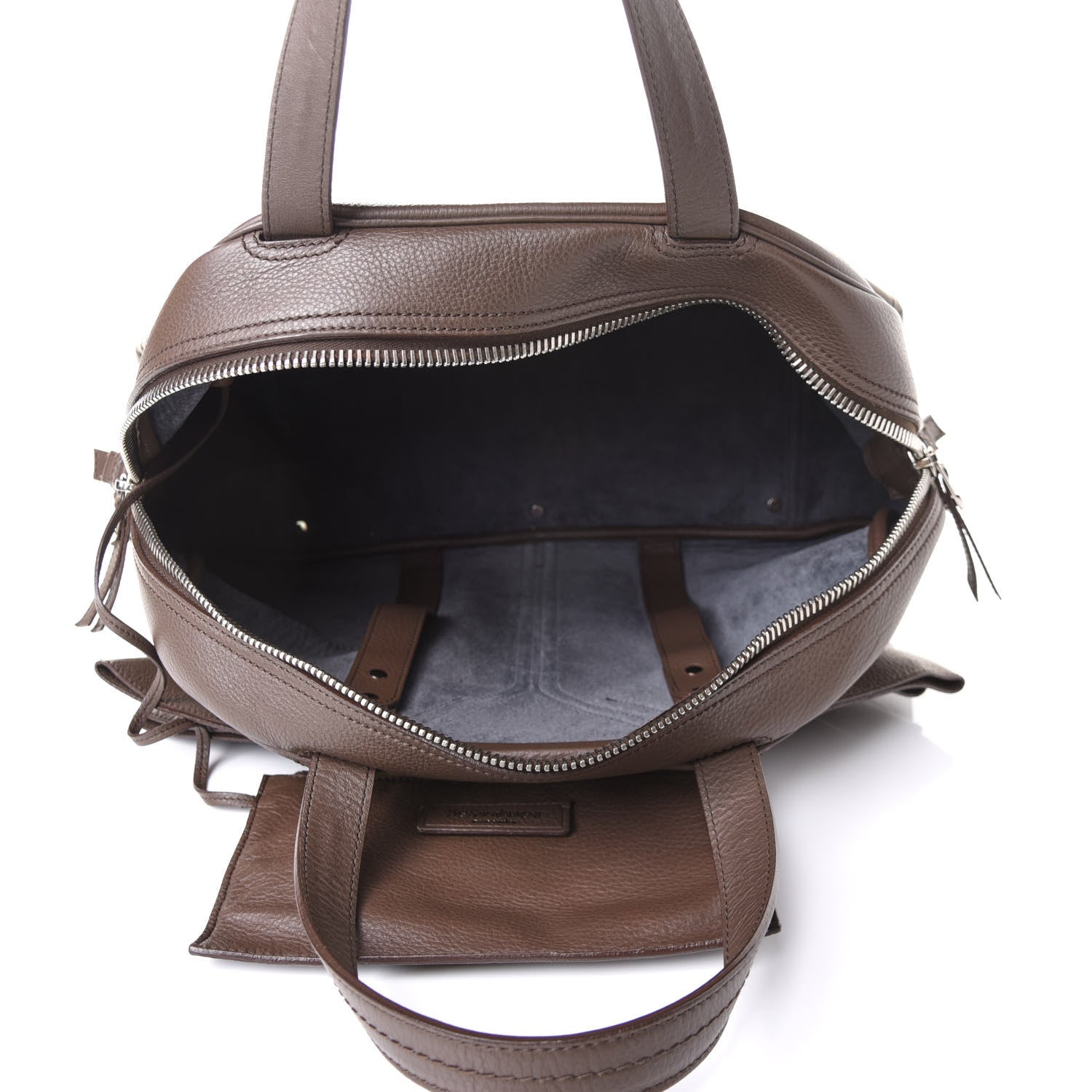 Saint Laurent Calfskin Large Y Bow Tote Taupe 6 of 12