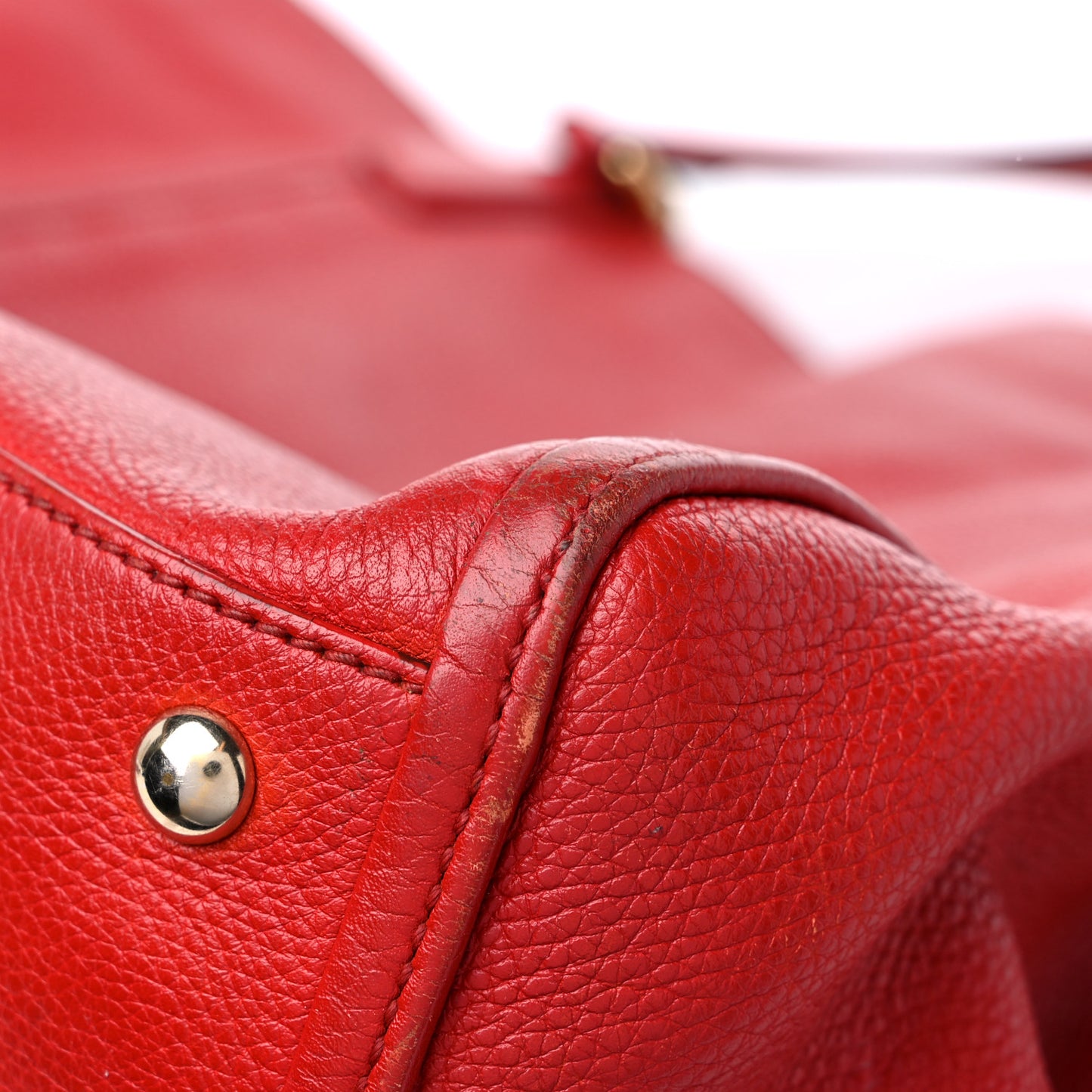 Pebbled Calfskin Medium Soho Shoulder Bag Red