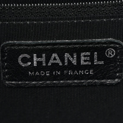 Chanel Lambskin Surpique Chevron Medium Single Flap Black 6 of 10