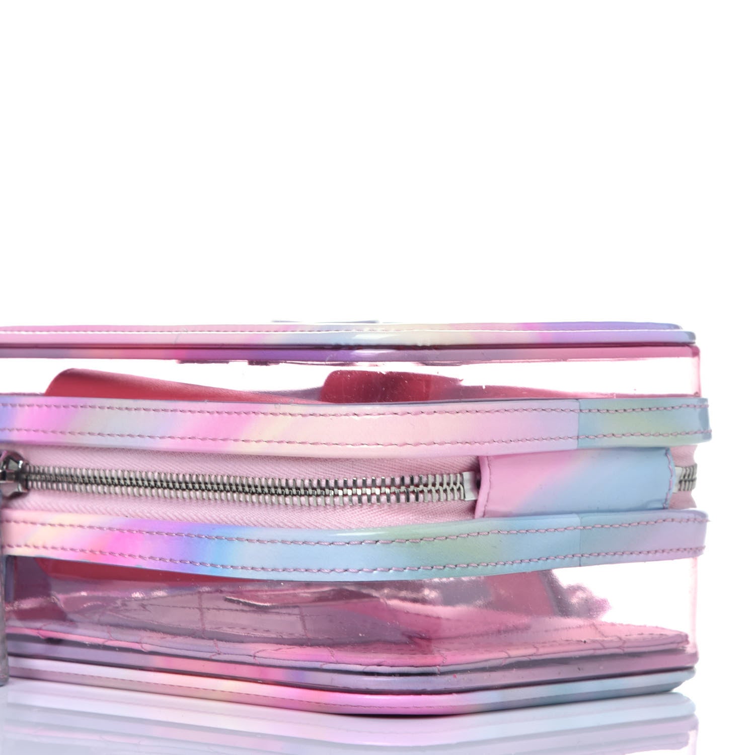 Chanel PVC Patent Calfskin Patent Lambskin Vertical Vanity Case Pink 8 of 9