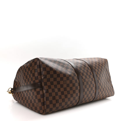 Louis Vuitton Damier Ebene Keepall Bandouliere 55 3 of 10