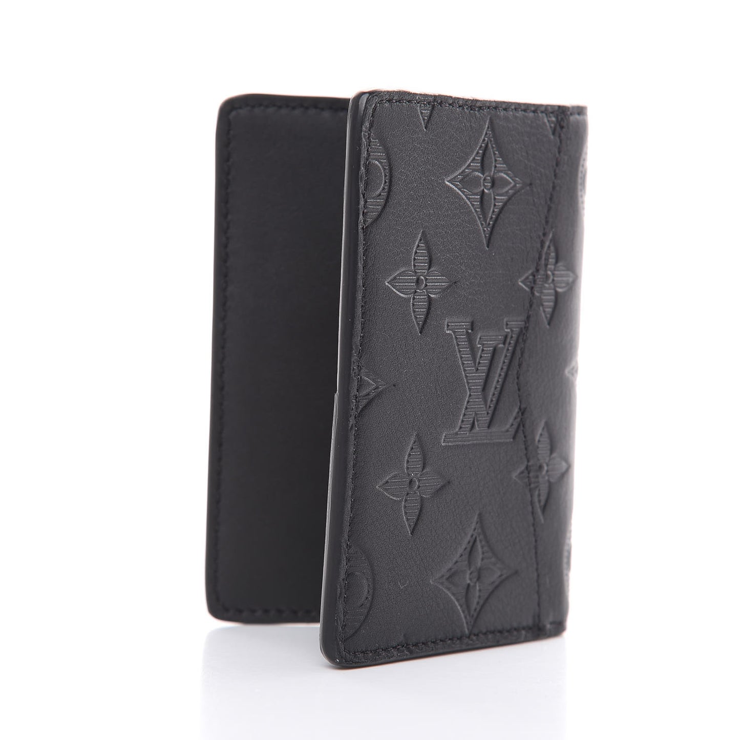 Calfskin Monogram Shadow Pocket Organizer Black