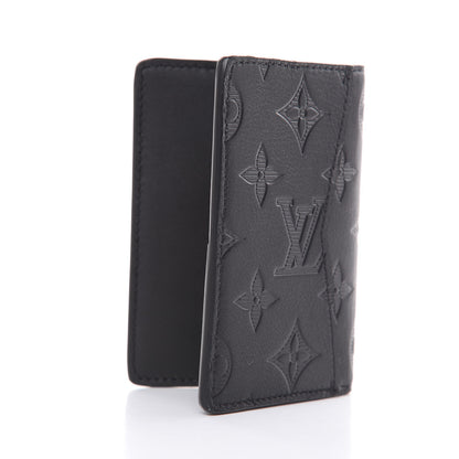 Louis Vuitton Calfskin Monogram Shadow Pocket Organizer Black 3 of 6