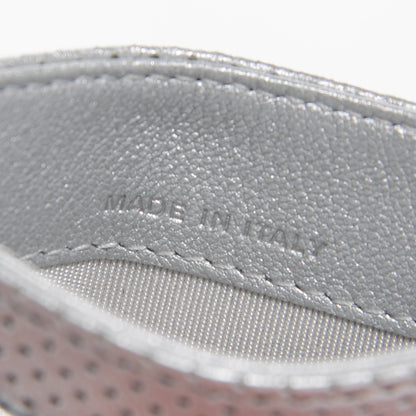 Chanel Perforated Lambskin Quilted Card Holder Light Silver 7 of 9