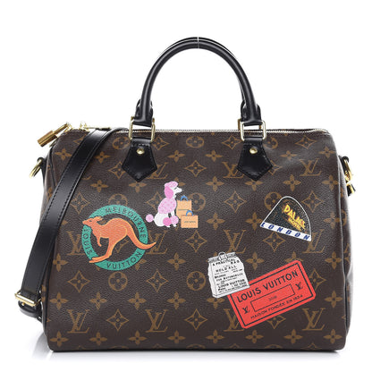 Louis Vuitton Monogram My World Tour Speedy Bandouliere 30 Black 1 of 11