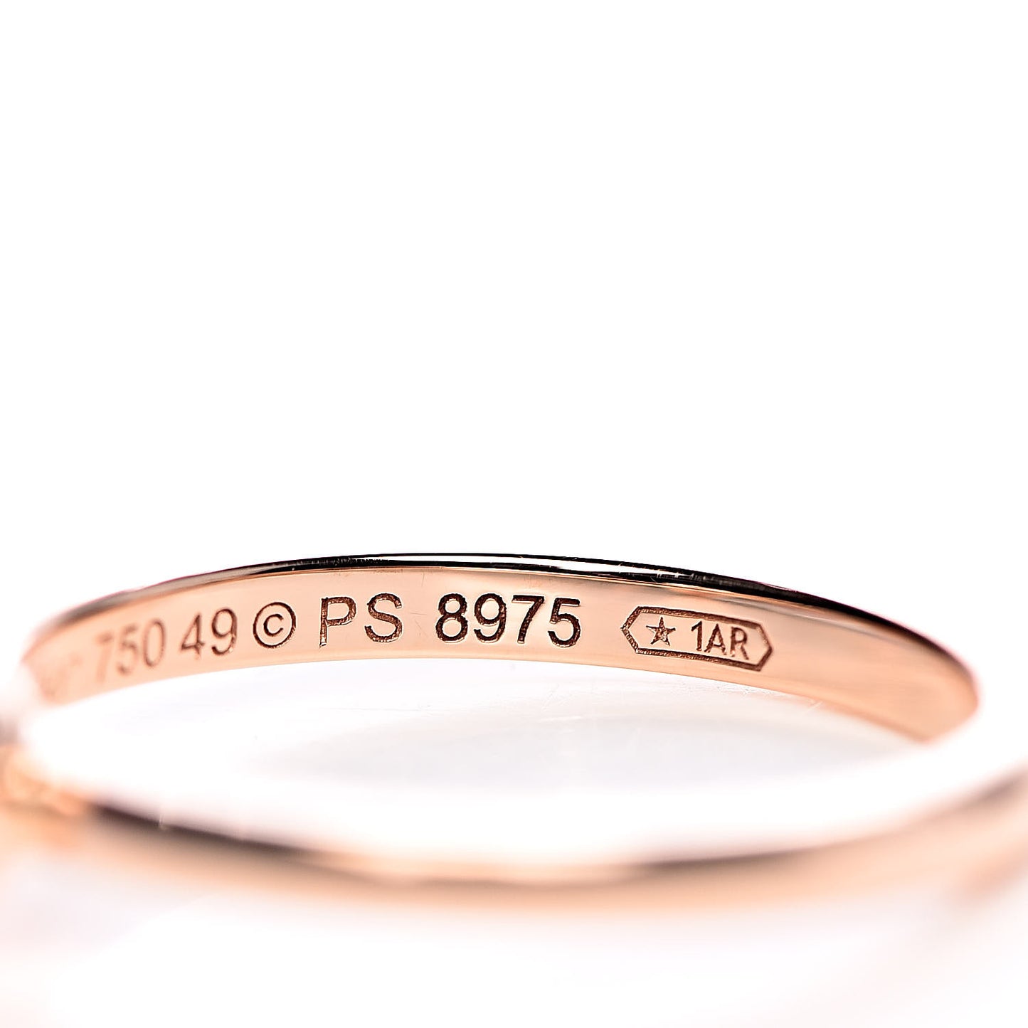 18K Pink Gold Diamond D'Amour Heart Ring 49 4.75