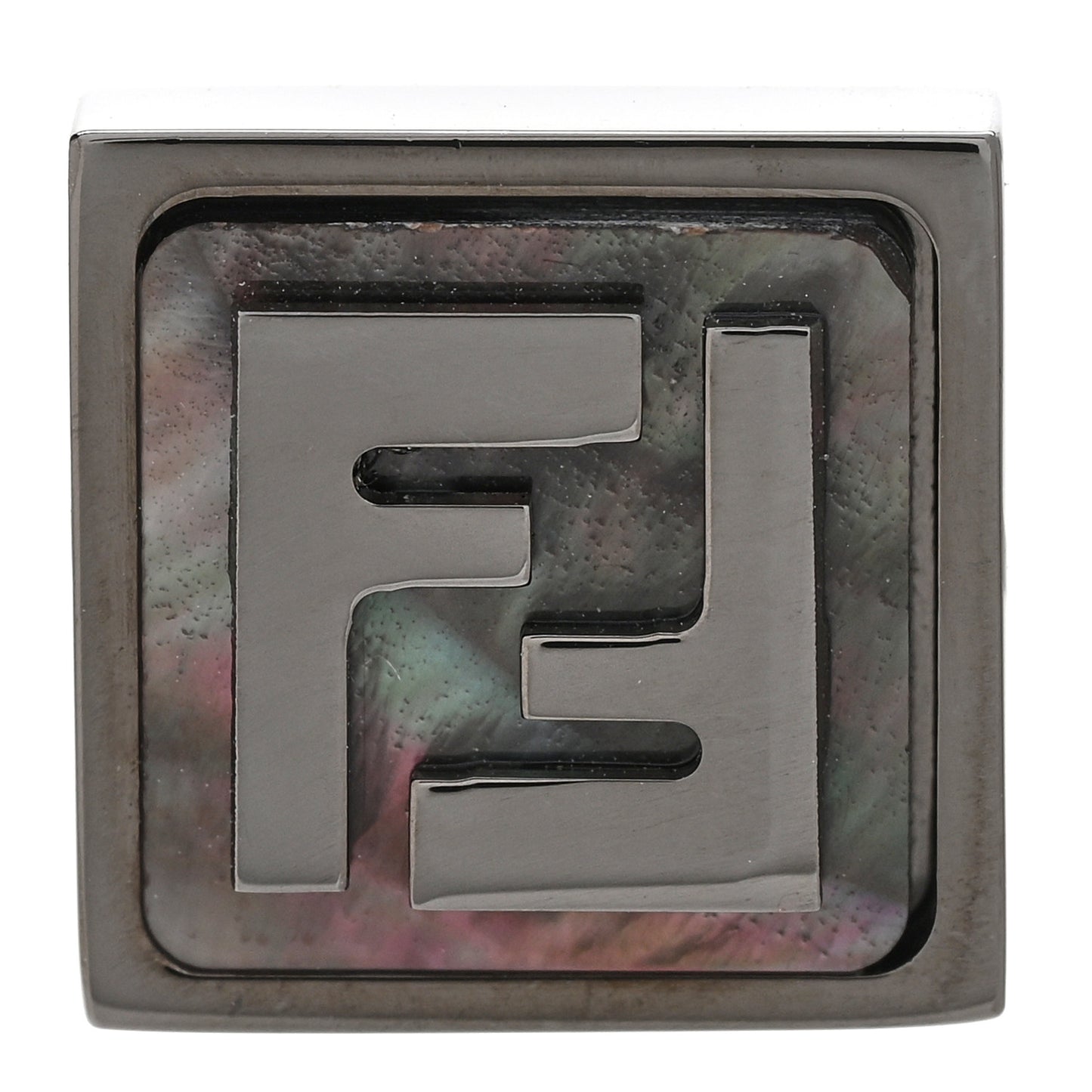 Ruthenium Mother of Pearl FF Single Earring