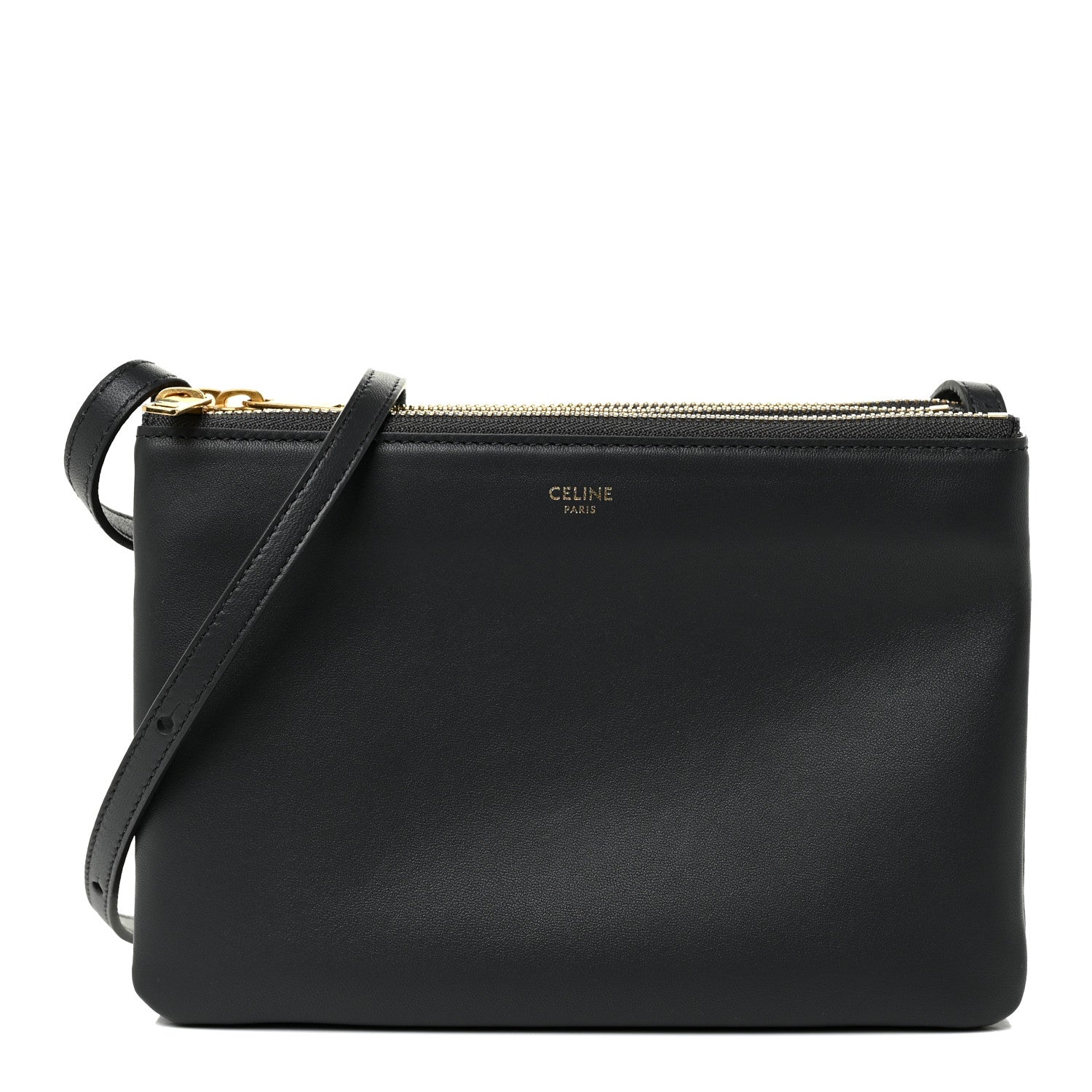 Celine Lambskin Small Trio Crossbody Bag Anthracite 1 of 12