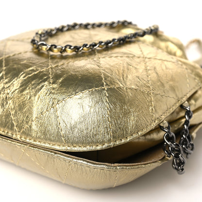 Chanel Metallic Aged Calfskin Quilted Small Gabrielle Bucket Gold 9 of 9