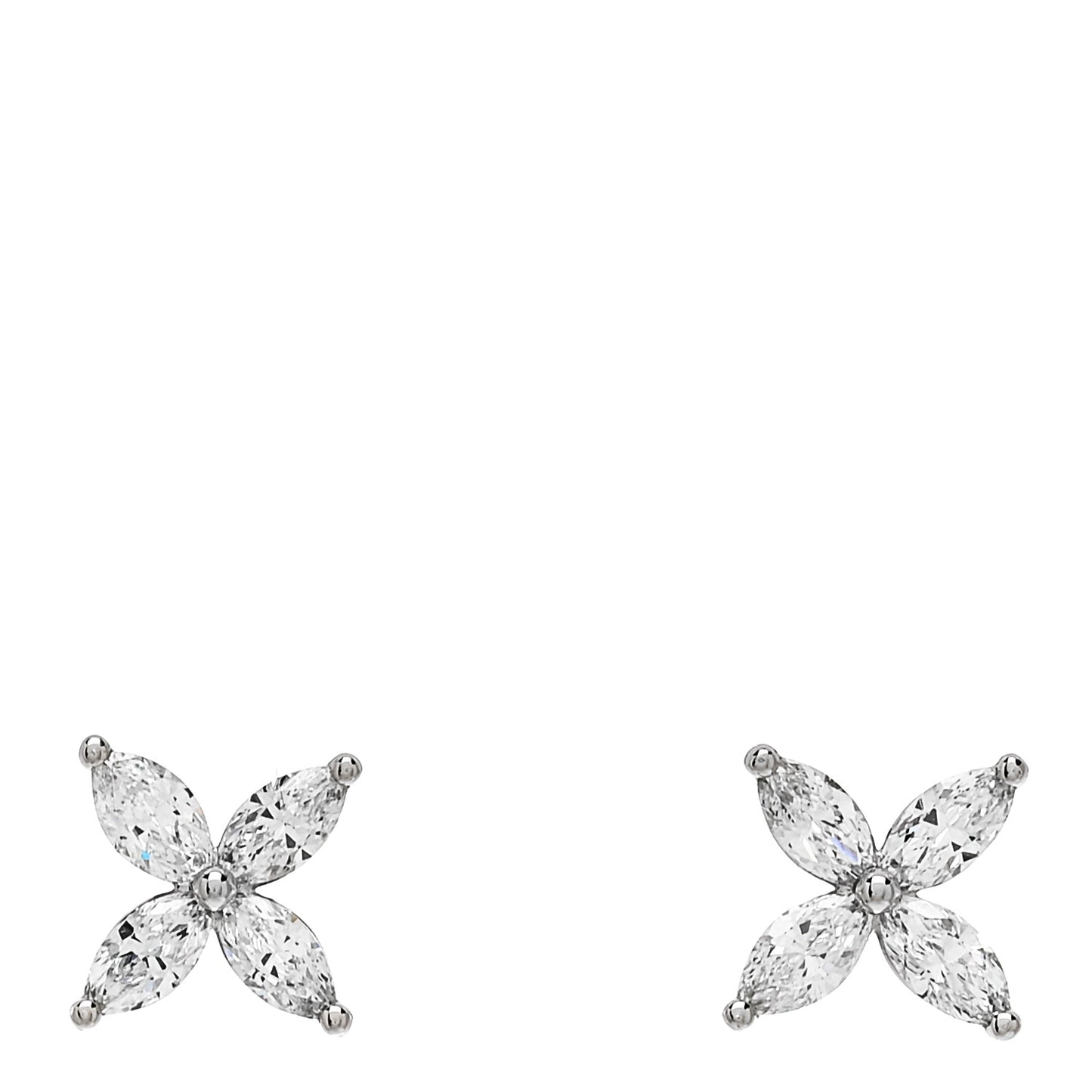 Platinum Diamond .64ct Small Victoria Earrings