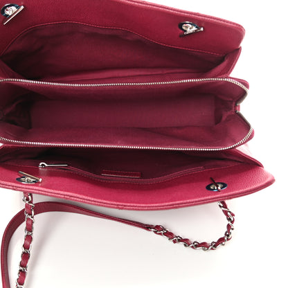 Chanel Caviar Quilted Timeless CC Shopping Tote Red 7 of 15