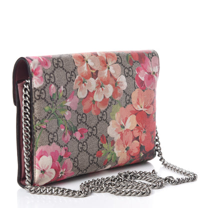 Gucci GG Supreme Monogram Blooms Mini Dionysus Chain Wallet Beige Multicolor Dry Rose 3 of 8