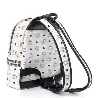 MCM Visetos Small Side Stud Stark Backpack White 2 of 4