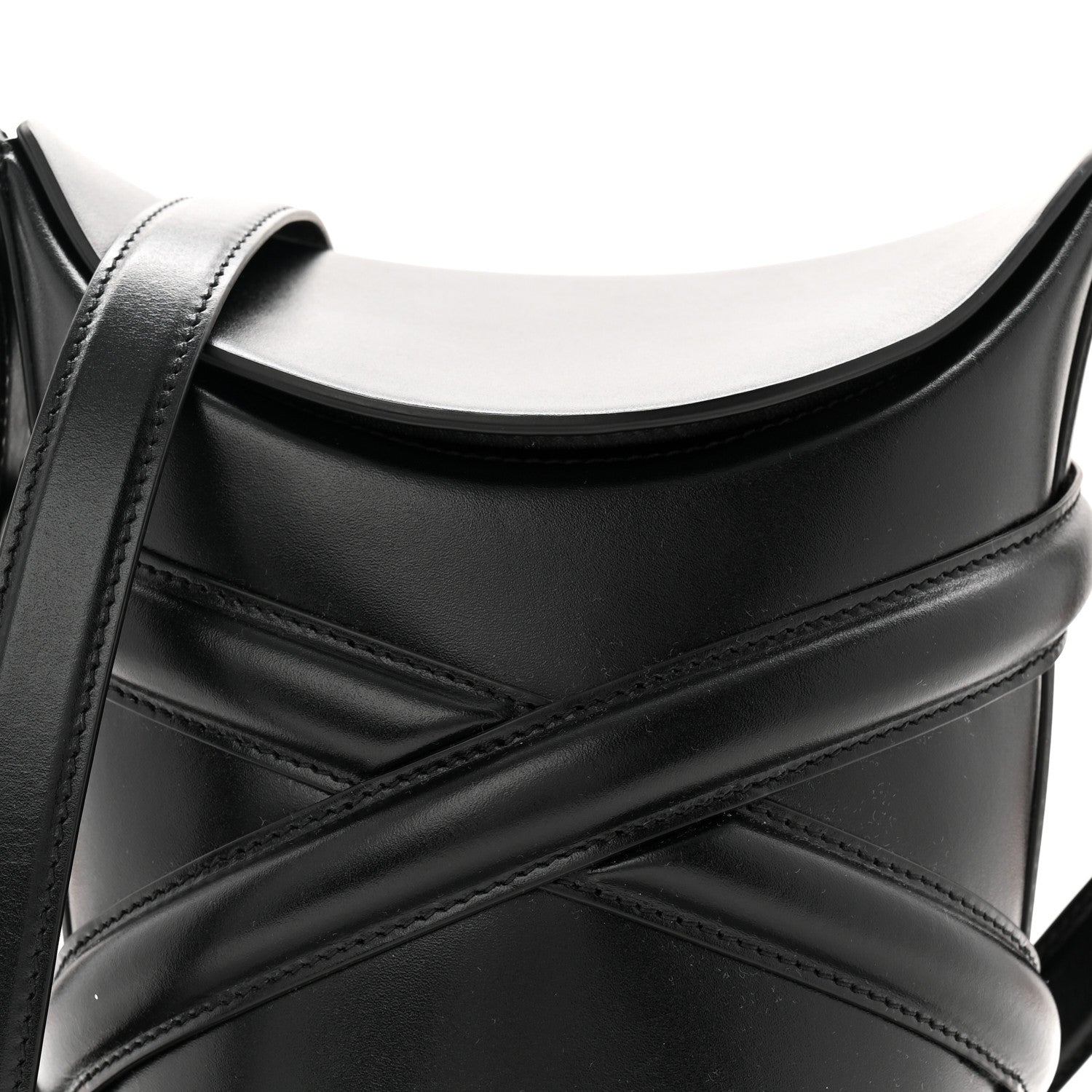 Alexander McQueen Calfskin The Curve Small Shoulder Bag Black 8 of 12