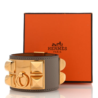 Hermes Swift Collier de Chien CDC Bracelet T2 Gris Asphalte 6 of 6
