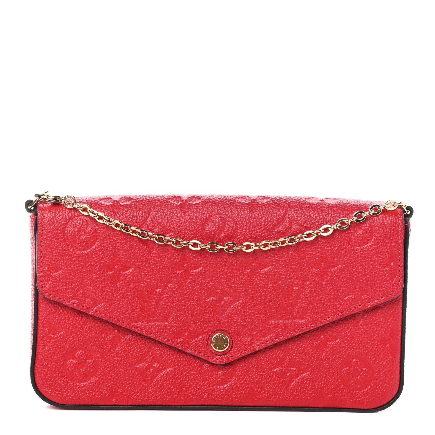 Louis Vuitton Empreinte Pochette Felicie Chain Wallet Scarlet 1 of 9