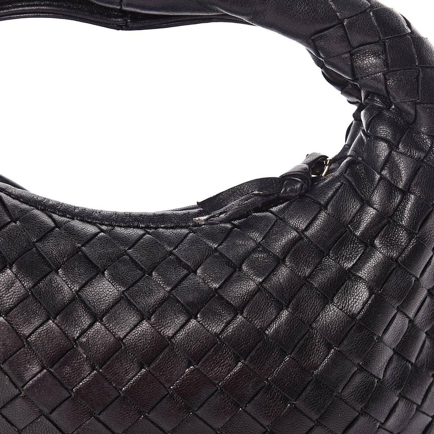 Nappa Intrecciato Mini Veneta Hobo Black