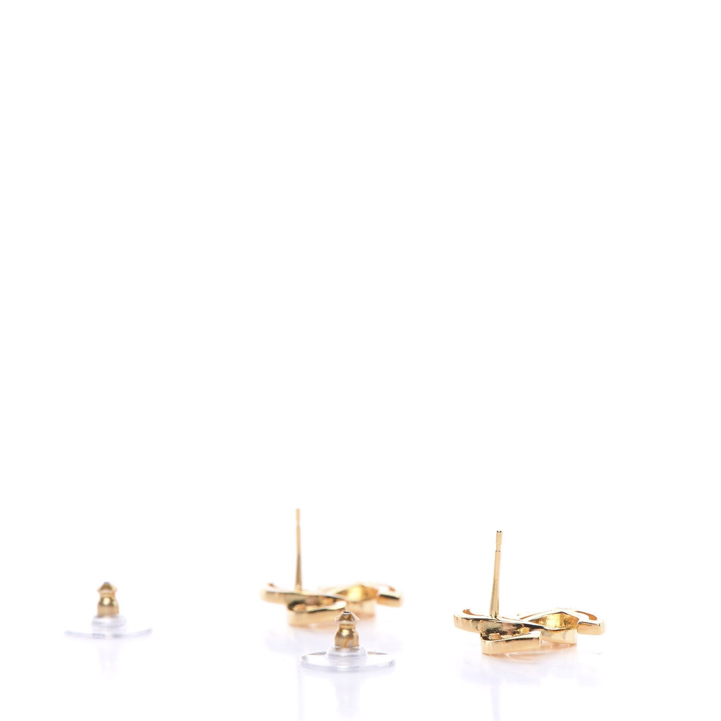 Metal Obazine CC Earrings Gold