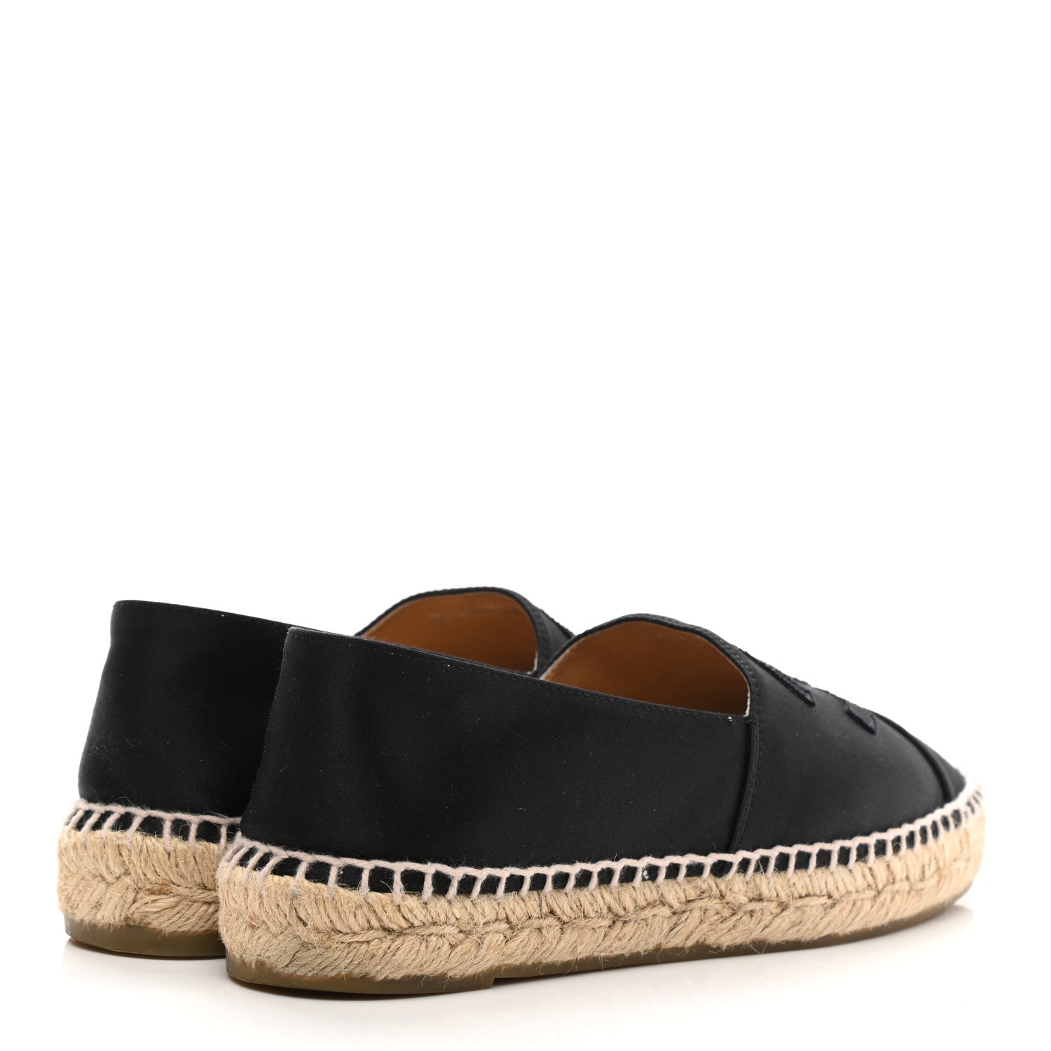 Chanel Satin Grosgrain Espadrilles 37 Black 4 of 10