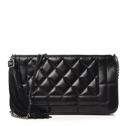 Chanel Lambskin Quilted CC Tassel Shoulder Bag Black 1 of 10