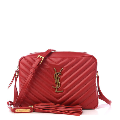 Saint Laurent Calfskin Matelasse Monogram Lou Camera Bag Rouge Eros 1 of 8