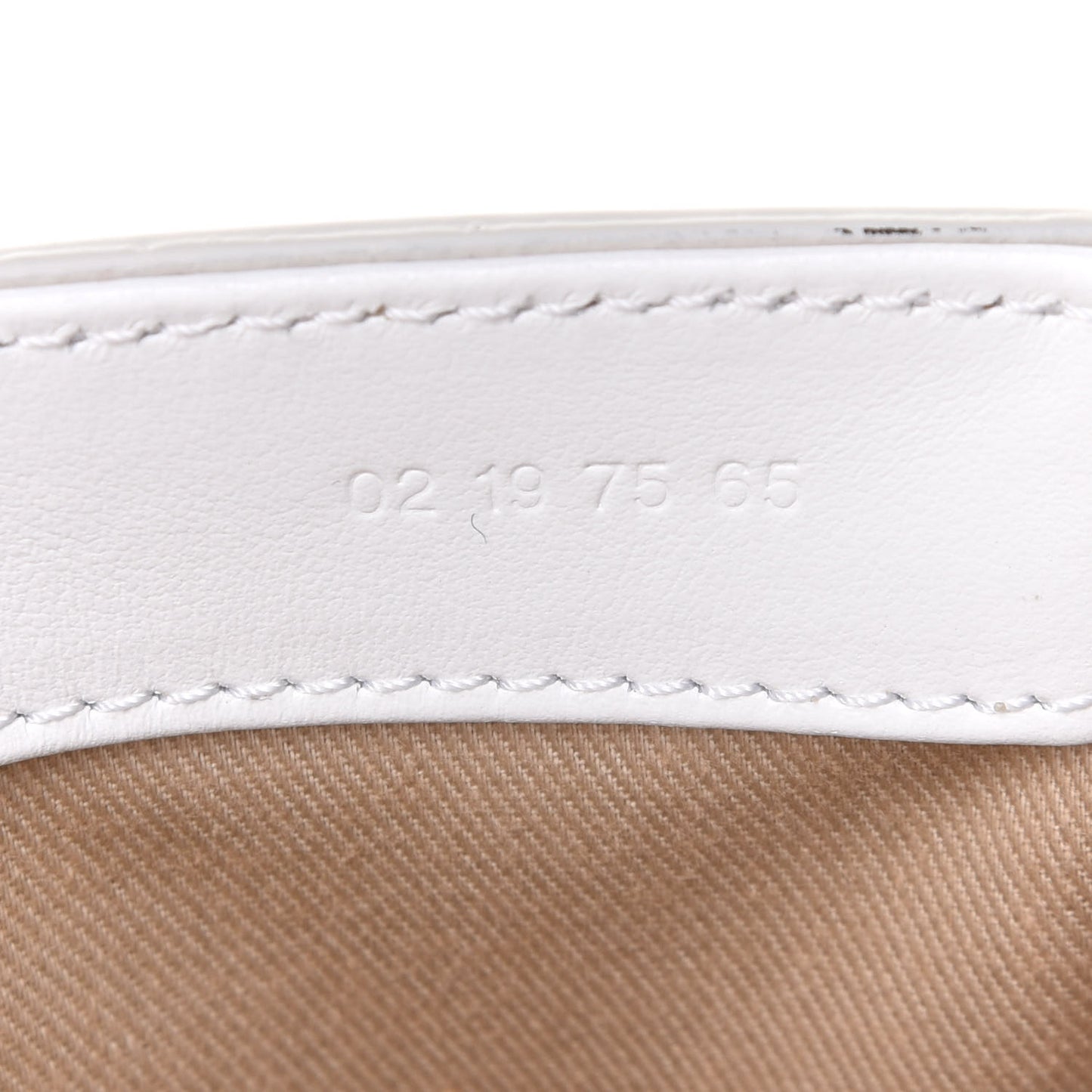 Shiny Calfskin Suede Mini C Bag Brilliant White